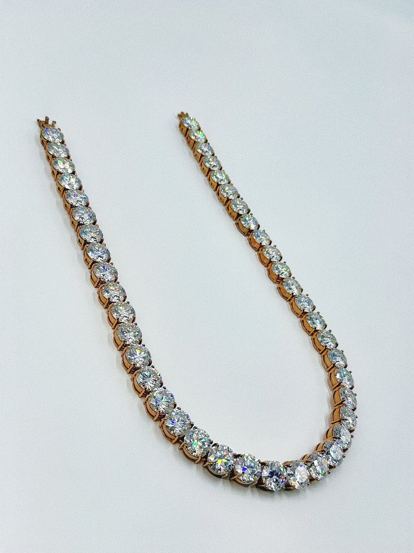 Moissanite Tennis Chain in Rose Gold