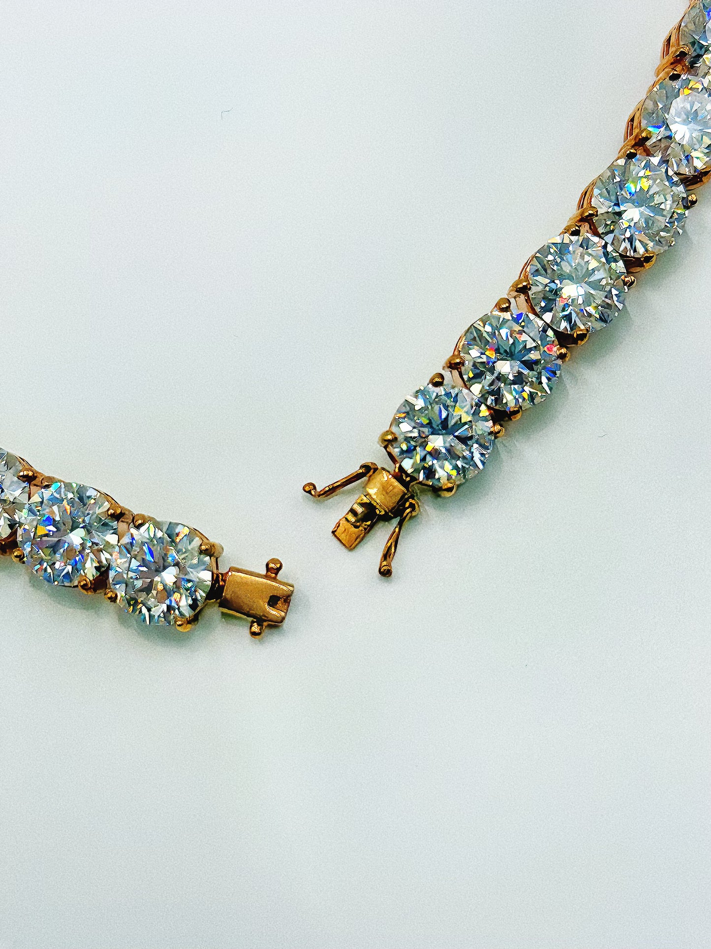 Moissanite Tennis Chain in Rose Gold