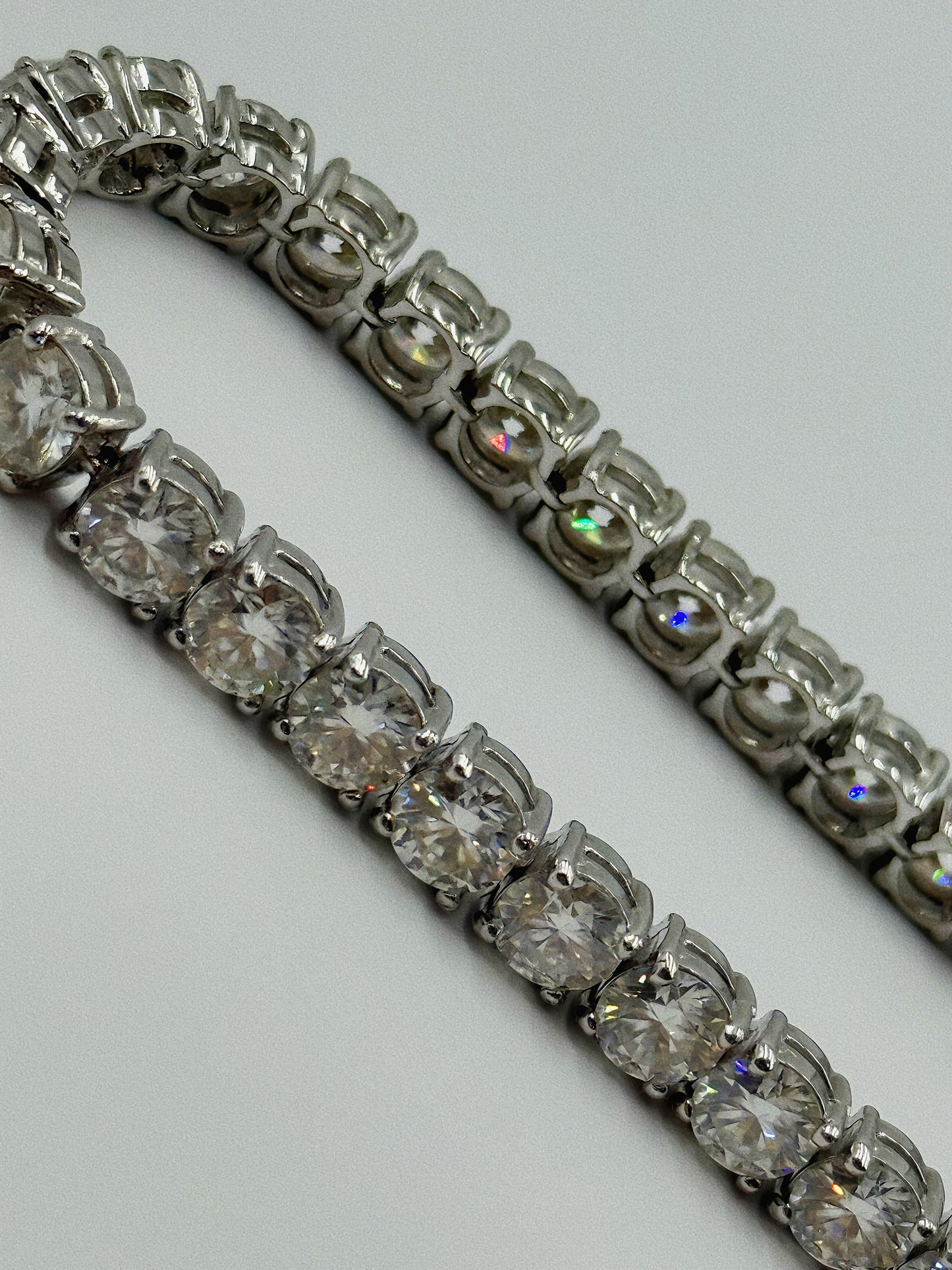 White Gold Tennis Bracelet with Moissanites