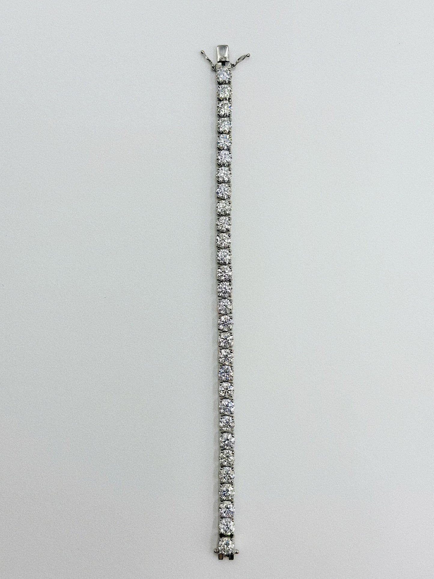 White Gold Tennis Bracelet with Moissanites