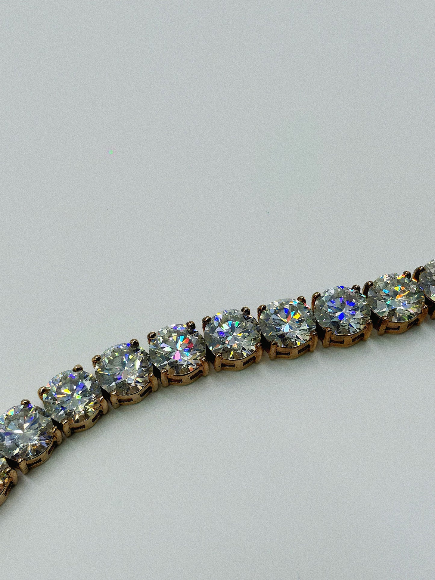 Rose Gold Tennis Bracelet with Moissanites