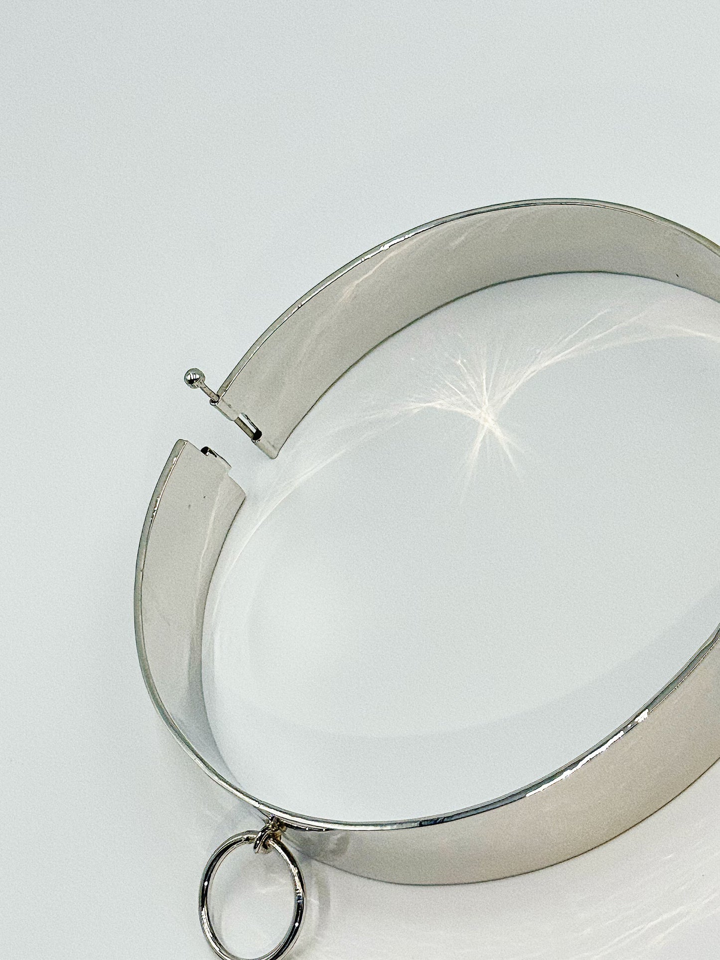 White Gold Choker with Central Ring