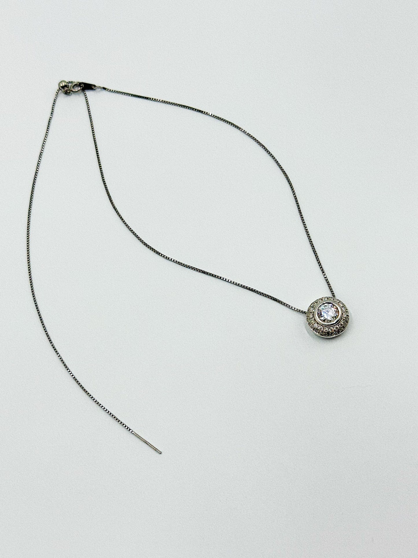 White Gold Pendant with Moissanites