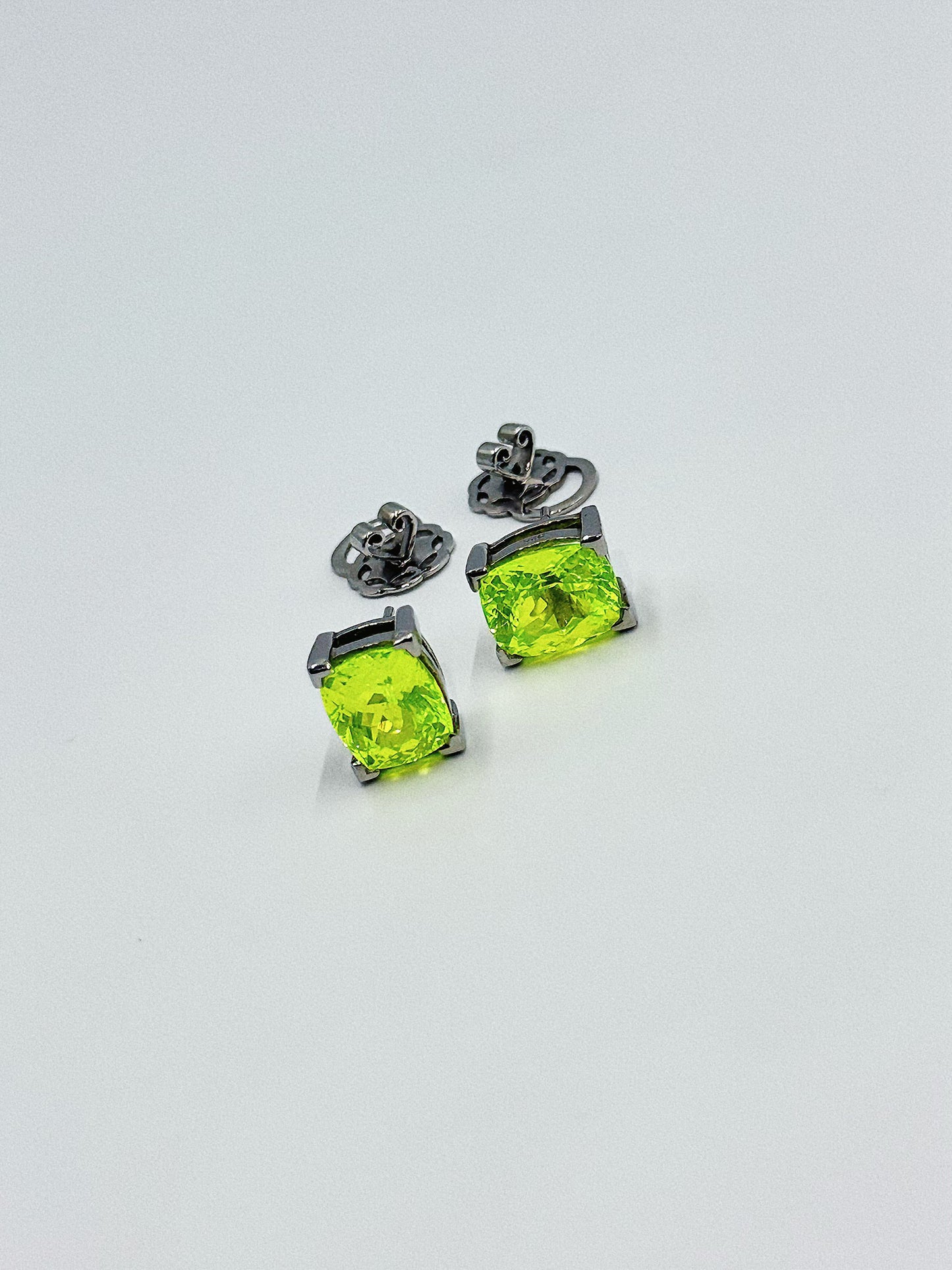 Glow-in-the-Dark Earrings in White Gold