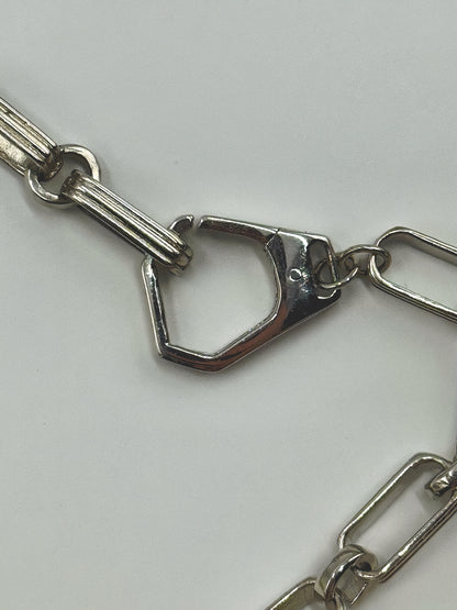 White Gold Chain with GGA Garnet Stones