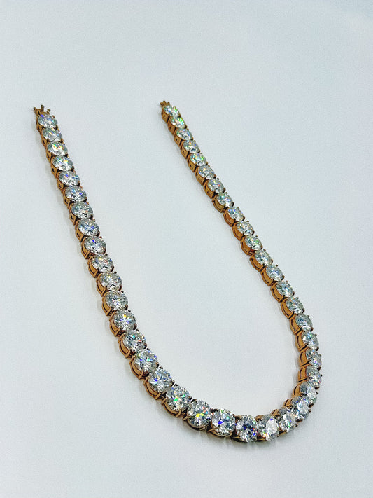 Moissanite Tennis Chain in Rose Gold