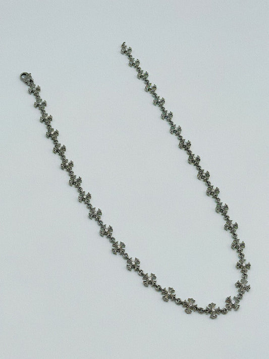 Cross Motif Chain with Moissanites