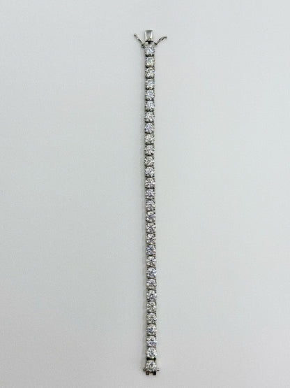 White Gold Tennis Bracelet with Moissanites