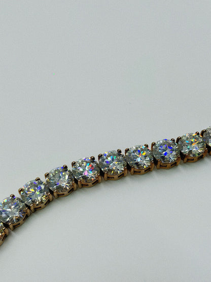 Rose Gold Tennis Bracelet with Moissanites