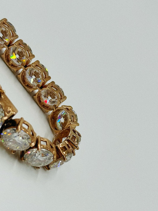 Rose Gold Tennis Bracelet with Moissanites