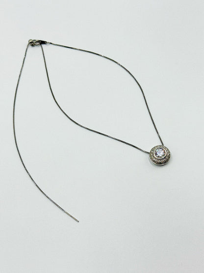 White Gold Pendant with Moissanites