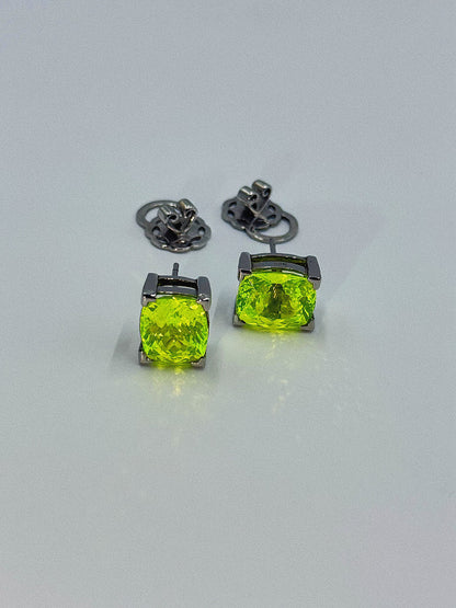 Glow-in-the-Dark Earrings in White Gold