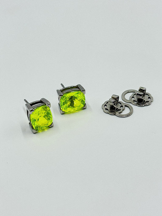 Glow-in-the-Dark Earrings in White Gold