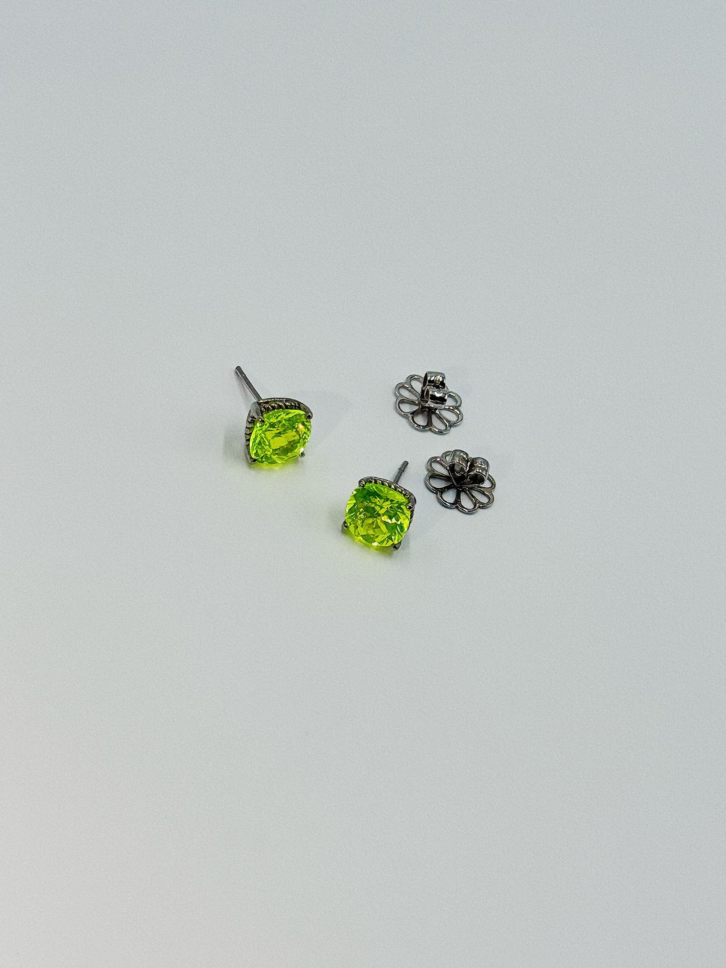 Glow-in-the-Dark Earrings in White Gold