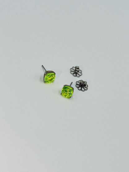 Glow-in-the-Dark Earrings in White Gold
