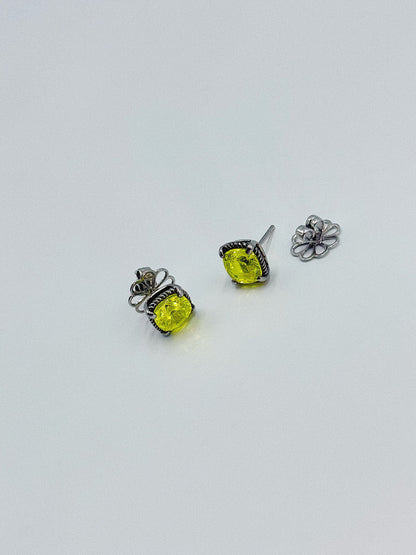Glow-in-the-Dark White Gold Earrings