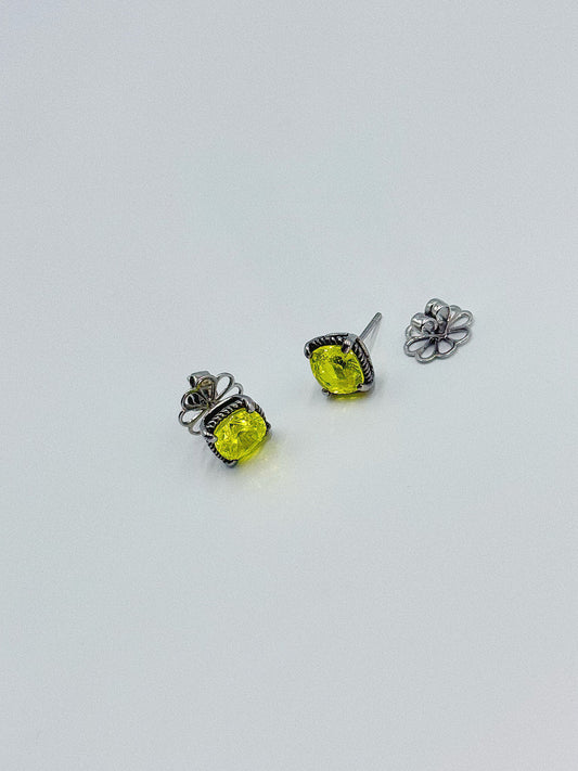 Glow-in-the-Dark White Gold Earrings